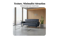 Simple Modern Design 3-Seater Office Sofa Comfortable 3-Seater Waiting Bench Stable Construction Reception Seating Easy to Clean for Visitors, Business Owners, Patients, Airport, Hospital