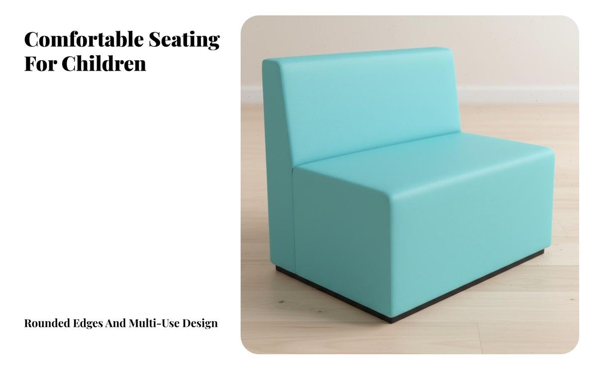 Soft Padded backlessless Lobby Seating dense Foam Padding kids' Sofa Multi-Purpose children's Furniture Easy to Clean for Preschoolers, Daycare Providers, Kindergarten, Early Education Center, Preschool, Waiting Area