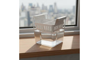 Water-Culture Bulb Flower Planter Clear Design Clear Glass Bulb Forcing Vase Preserves Roots Planter with Bulb Holder Basket for Windowsill