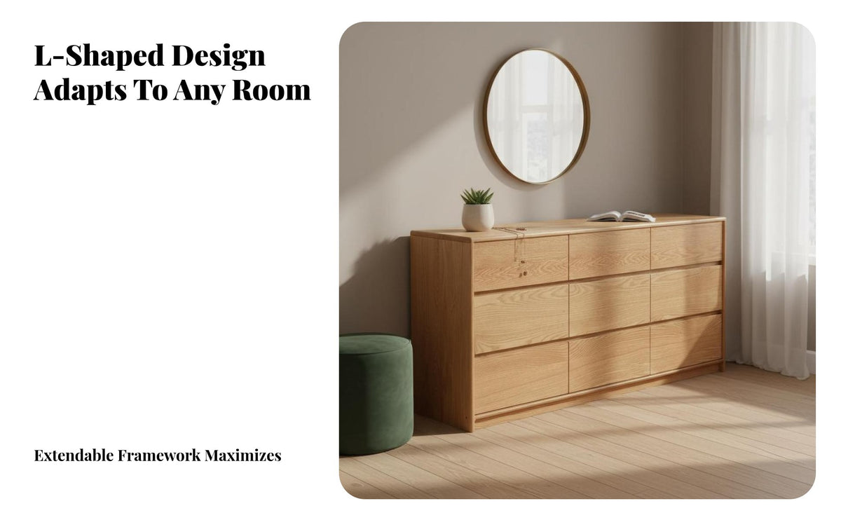 Corner-Fit Corner-angledd expandableable Dressing Desk Multi-Drawer Corner-angledd Vanity with Drawers Space-Saving Bedroom Furniture Integrated Storage for Adults, Teenagers, Girlfriend, Apartment