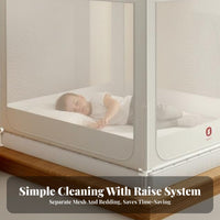 Young Child Bed Enclosure Anti-Fall Design Child Safety Gear Breathable Easy Installation for Infants, Parents, Bedroom