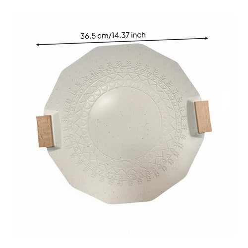 Korean BBQ Grill Pan Even Heating Korean Grill Pan Wooden Handles for Home Party
