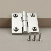 Stainless Steel Butt Hinge Polished Hinge with Screws Hardware Rustproof for DIYers, Builders, Boat Owners, Cabinets, Boats, RVs