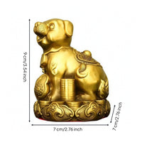Dog Figurine with Lotus Base Sculpted Dog Sculpture Sturdy for Desk, Collectors