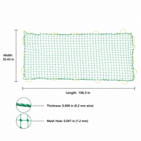 Verdant Garden Netting Mesh, 2.7m Square Trellis for Climbing Plants, Synthetic Polymer Support for Peas & Beans