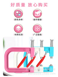 跨境热销家用手动钉珠机套装无孔珠爪钉便携手压式DIY珍珠镶嵌机