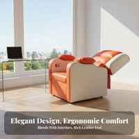 Reclining Gaming Chair with Footrest Fully Reclinable rotating Desk Seat Highspine Headrest and Support for Students, Teens