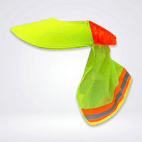 Breathable Hard Hat Sun Shade with Neck Flap Reflective Helmet Cover with Neck Flap Adjustable Hard Hat Brim Sun Shade Universal Fit for Farmers