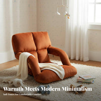 Foldable Lounger with Armrests No Assembly Required Adjustable spine supportrest Lounger