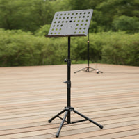 Adjustable Sheet Music Stand Folding Music Stand with Tripod Base Metal Spacious for Students, Stage