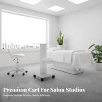 Cosmetic Instrument Cart Stable and Long-Lasting Cosmetic Machine Stand Mobile Machine Base Sturdy-Duty Rolling Spa Equipment
