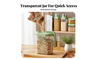 Safe Sealed Grain Dispenser Clear Body Plastic Rice Storage Bin Transparent Design for Kitchen Countertop