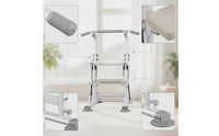 Domestic Exercise Rig Station Adjustable Pull Exercise Rig with Resistance Bands Multi Grip Station with Auxiliary Base for Fitness Enthusiasts