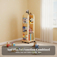 Mobile Rotating Book Rotating Book standDegree Rotation children's Book Storage Unit Multi-Functional Space-Saving for Children