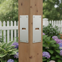 2 Pieces Fence Post Extender with Screws Stable Hardware Flat Profile for DIYers