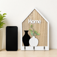 Wedding Gift Vase, Wooden Single Flower Vase, Wall-Mounted, Frame House Style, Modern Design
