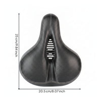 Hollow Bike Saddle with Wrench Carbon-Texture Balance Bike Seat Widened Wide Cycle Seat Ventilation for Children, Kids