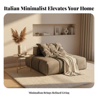 Sectionable Unit Sofa Minimalist with Design Living Room Furniture Italian Influenced Lowlow-Rise for Apartment Dwellers, Adults