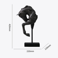 Sculpture with Stand Abstract Horse Statue Modern for Office, Mantel, Homeowners