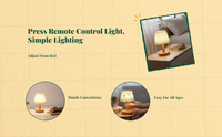 Dimmable night light, press control.