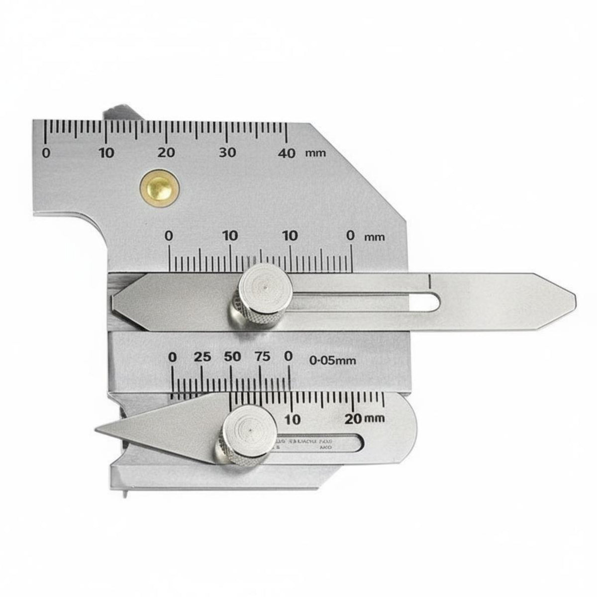 High Precision Weld Inspection Ruler Multi-Functional Undercut Depth Gauge Engraved Scale for Welders, Metal Fabrication, Shipbuilding