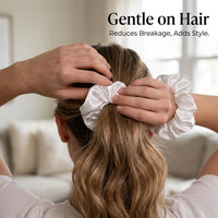 silk-like finish Elastic Ponytail Holders for Ladies, Ouchless Coated Workout Hair Ties, Matte Scrunchies Set for Women