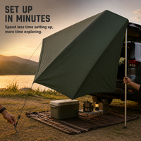 SUV Car Side Awning Tent UV Protection Outdoor Camping Tailgate Shelter