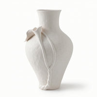 Decorative Ceramic Vase Handmade Ceramic Flower Vase Minimalist Artistic Flower Vessel for Tabletop