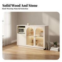 Multifunctional Partition Cabinet Featuring Modern Kitchen Island Cabinet Extendable Bar Table Closed Storage Open Shelves Suitable for Adults Apartment Dwellers Small Areas
