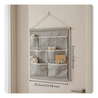 Wall Hanging Storage Compartment Saving over the Door Storage Organizer Textile Pocket Organizer for Nursery, Washroom