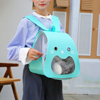 Foldable Pet Carrier Backpack Large Capacity Foldable Feline Travel Bag