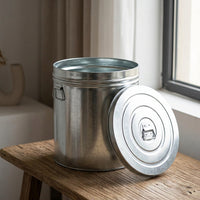 Thickened Vintage Iron Rice Storage Bin Sealed Container Large Capacity Moisture-proof Insect-proof Tea Barrel