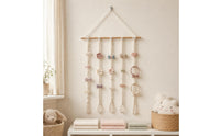 Wall-Hanging Organizer Rack Triangular Wooden Dowel Organizer Decorative
