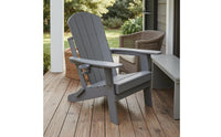 Folding Adirondack Chair Slatted Back Adirondack Chair with Cup Holders Outdoor Furniture Foldable Sturdy