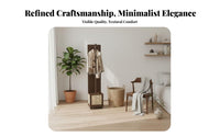 Solid Wood Rolling Hall Tree with Mirror Full-Length View Garment Stand Freestanding Coat Rack Mobile Design for Apartment Dwellers, Fashion Enthusiasts, Dressing Area, Entryway, Dorm Room, Walk-in Closet