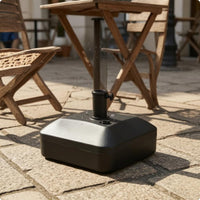 Fillable Umbrella Base Rectangular Plastic Umbrella Base Raised Socket