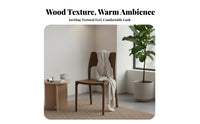 Craftsman design Chair Mortise and Tenon Joinery Armless Wood Chair Curved Backrest Floor Protection Glides for Home Office