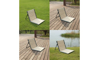 Portable Foldable Chair with Padded Seat Folding Backrest Seat Cushion Compact Cushion Chair Comfortable for Camping, Picnics
