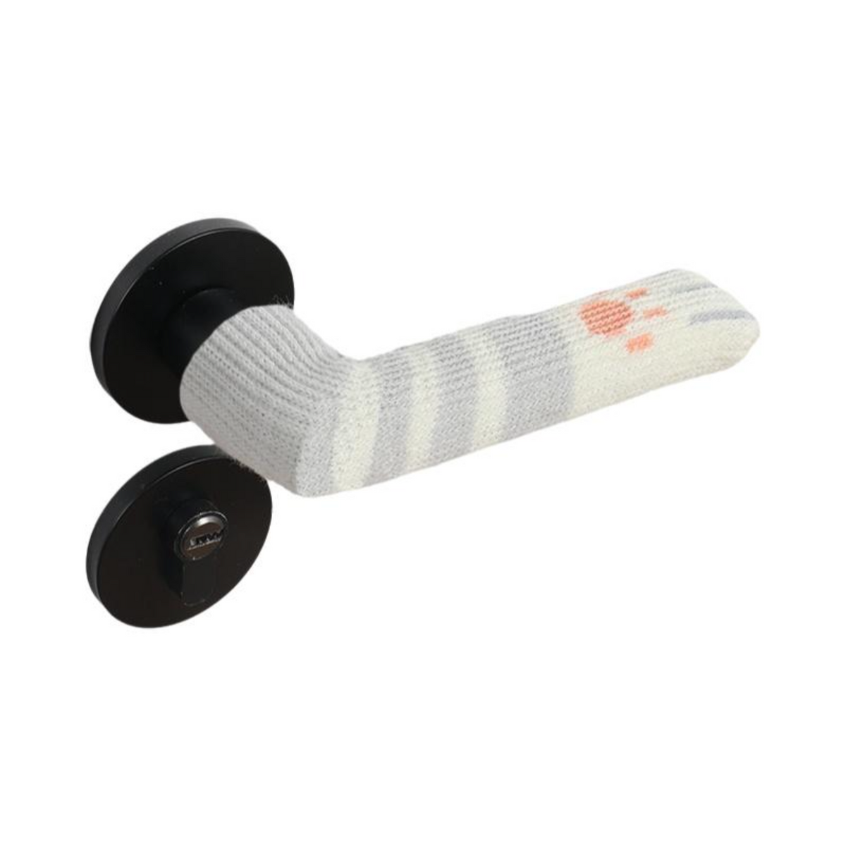 Door Handle Protector, Knitted Non-Slip Pad Cover, Insulated Against Scalding & Freezing, Winter Protection for Bedroom and Entry Doors