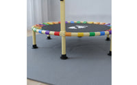 Foldable Trampoline Rainbow Round Trampoline Elastic-Band for Kids, Young Children, Indoor, Playroom, Bedroom