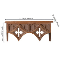 Wall Shelf with Carved Apron Versatile Carved Wall Ledge Compact for Cafe