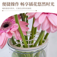 Acrylic Transparent Straight Vase Flower Arrangement Net Holder Fixing Grid Multicolor