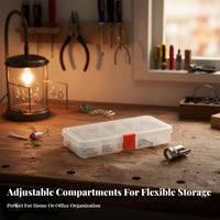 Adjustable compartment Storage Box Transparent Design Adjustable Divider Case