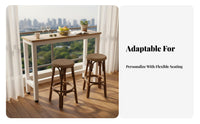 Versatile Design Long Narrow Bar Table Easy to Clean Wall Side High Top Table Sturdy and Stable Wear-Resistant for Apartment Dwellers, Interior Designers, Balcony, Hallway, Behind Couch, Living Room