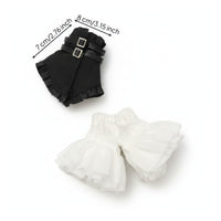 Layered Black Strapless Doll Outfit Buckle Detail Two-Piece Doll Set Soft Cloth Toy Clothing Stylish