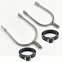 Knight Equipment Crystal-Studded Spur with PU Leather Adjustable Strap