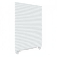 Self Pleated Shade Dustproof Cordless Pleated Window Shade Waterproof Easy-Mount Window Coverings for Renters, Dorm Room, Washroom