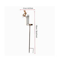 Rabbit Bird Feeder Stake Easy to Install Rabbit Rain Gauge Stake for Yard, Patio