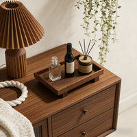 Walnut Wood Tray with Chinese Style for Home Decoration and Storage
