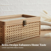 Woven Decorative Box Bohemian Design Household Storage Multipurpose for Desktop